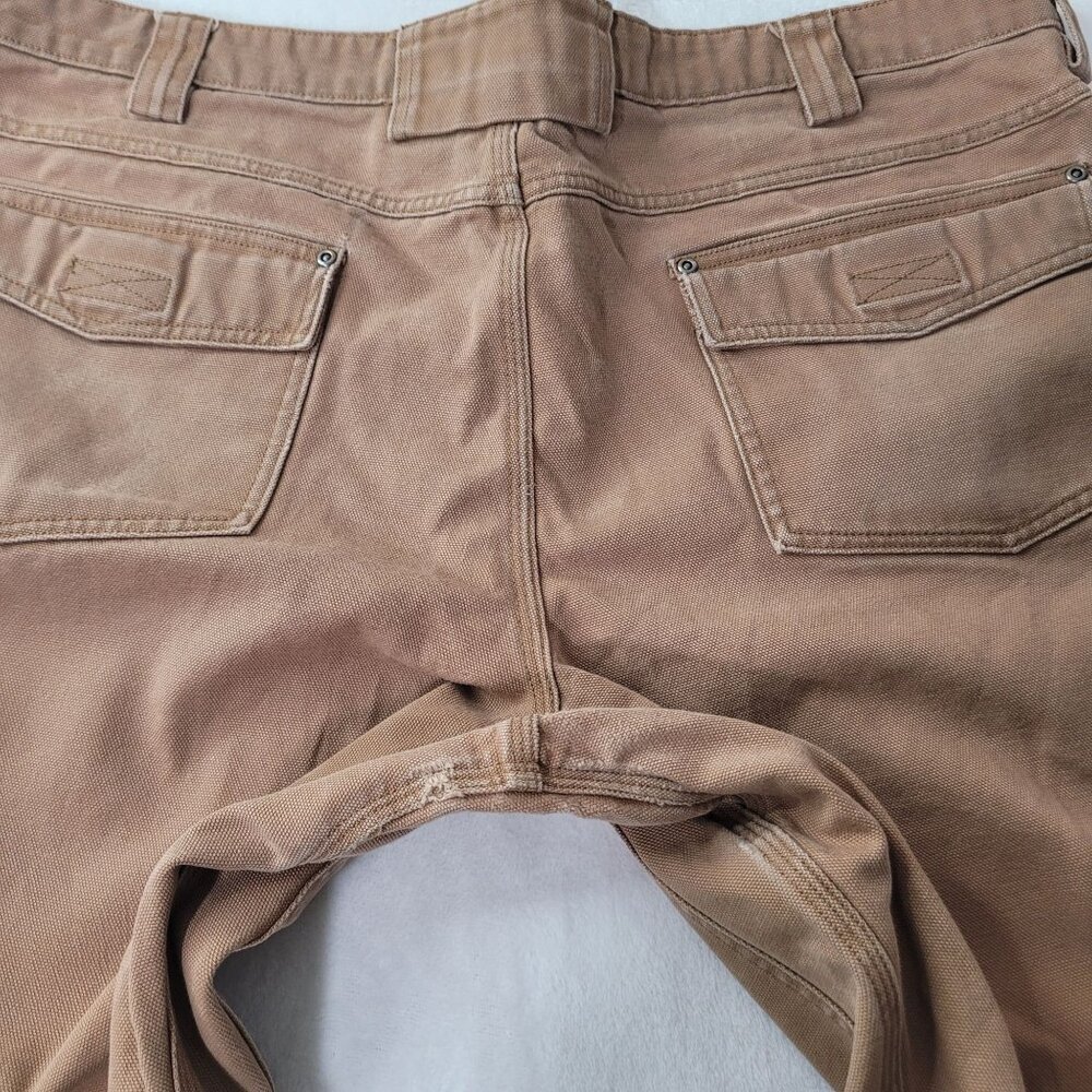 Duluth Trading Co Canvas Utility Double Knee Men's Brown Work Pants 44x30 - Picture 5 of 15